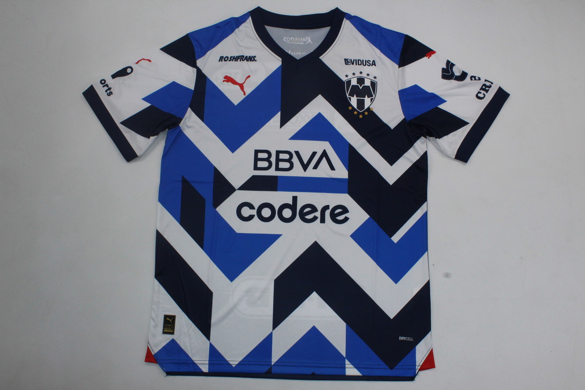 AAA Quality Monterrey 23/24 Third White/Dark Blue Soccer Jersey